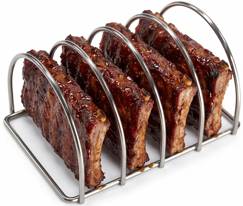 Keij Kamado Sparerib Rek Small Inox 25 cm - Rack pour 4 Spareribs