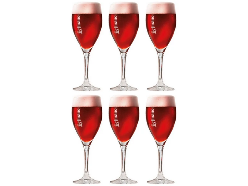 Ensemble de verres a bière Liefmans - Sur pied - en verre - 25 cl - 6 pièces