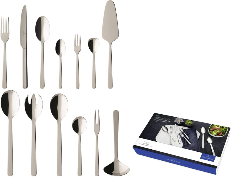 Ensemble de couverts Villeroy & Boch Louis - Acier inoxydable - 68 pièces / 12 personnes