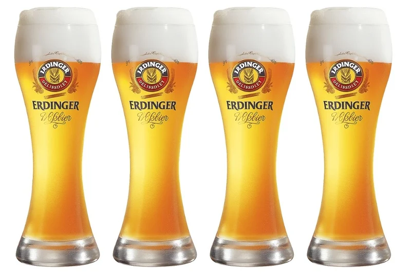 Ensemble de verres a biere Erdinger - Weizen - 500 ml - 4 pieces