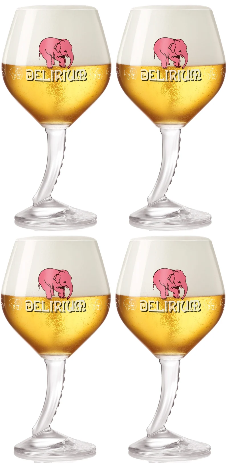 Ensemble de verres à bière Delirium - Sur pied - Tremens - 330 ml - 4 pieces