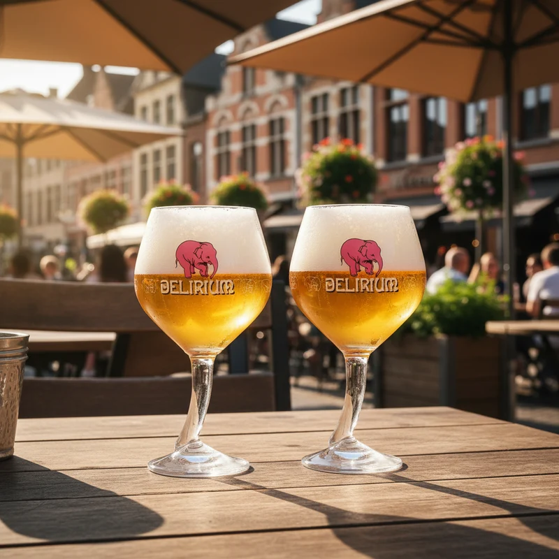 Ensemble de verres à bière Delirium - Verres sur pied - 330 ml - 6 pièces
