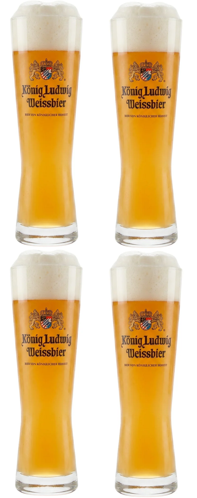 Ensemble de verres a bière Konig Ludwig - Weizen - 500 ml - 4 pièces