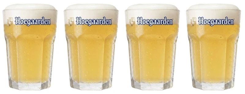 Ensemble de verres a bière Hoegaarden - Bière blanche - Original - 330 ml - 4 pièces