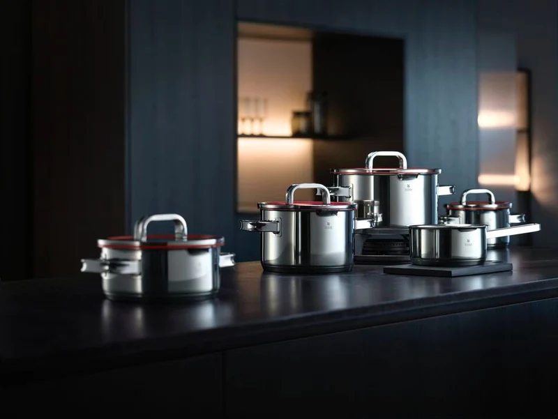 Batterie de casseroles WMF Function 4 - Acier inoxydable - 5 pièces - Casseroles de ø 16, 20, 20 et 24 cm et casserole de ø 16 cm