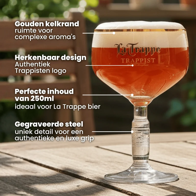 Ensemble de verres à bière La Trappe - Bokaal - 250 ml - 4 pièces