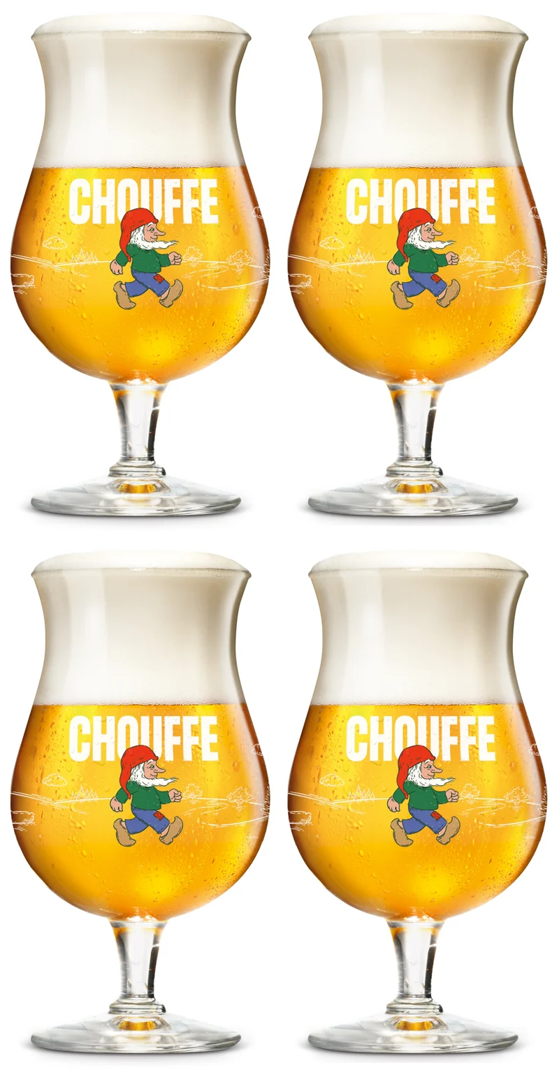 Ensemble de verres a biere La Chouffe - Verres a biere - 330 ml - 4 pièces