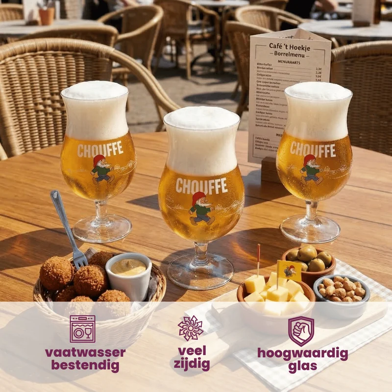 Ensemble de verres a biere La Chouffe - Verres a biere - 330 ml - 4 pièces