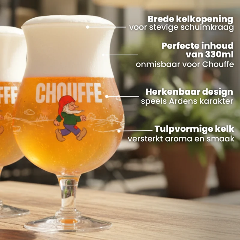 Ensemble de verres a biere La Chouffe - Verres a biere - 330 ml - 4 pièces