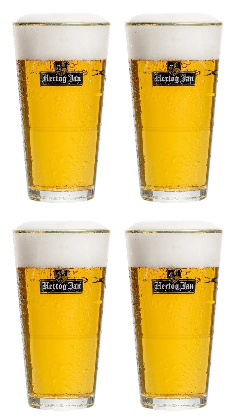 Ensemble de verres a bière Hertog Jan - Vase en verre - 250 ml - 4 pièces