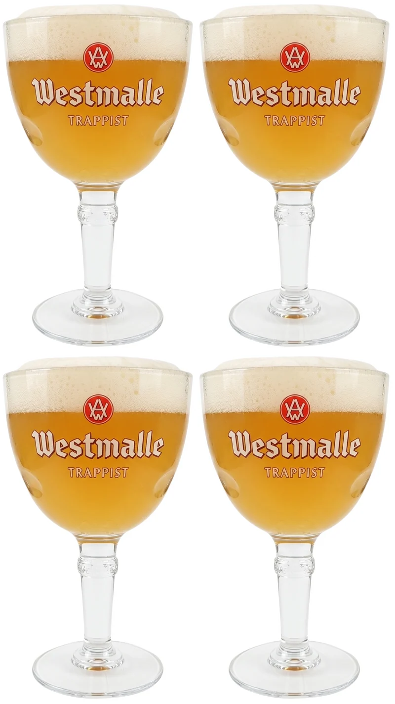 Ensemble de verres à bière Westmalle - Trappist - Westmalle - 330 ml - 4 pièces