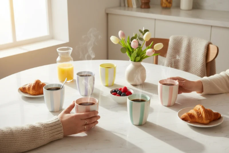 Cookinglife Tasses à café / Tasses Senseo Spring Vibes 180 ml - 6 pièces