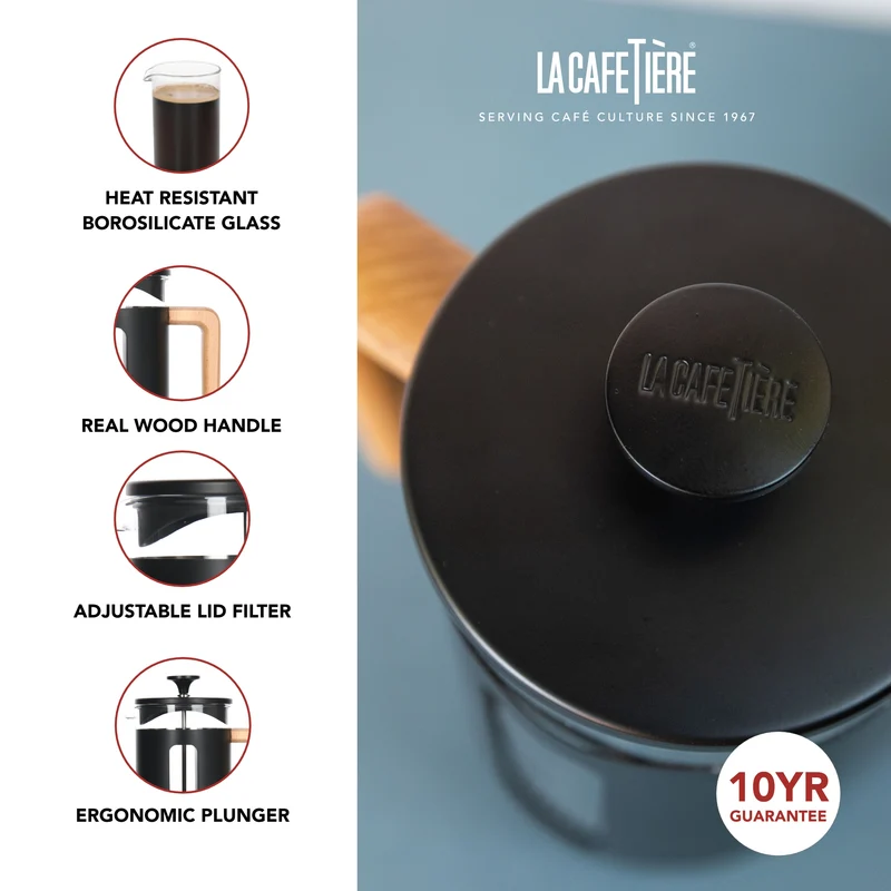 Cafetière La Cafetière - Cafetière a piston - Pisa Noir - 350 ml / 3 Tasses