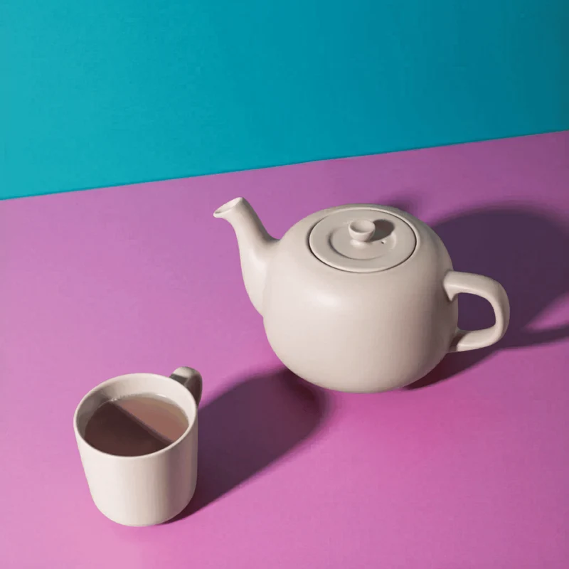 Théière La Cafetière - Théière en faïence- Classic Latte - 1,2 L