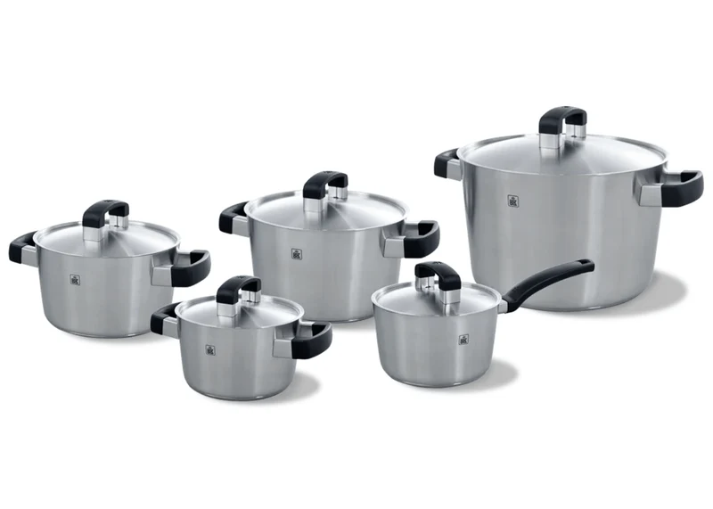 Ensemble de casseroles BK Conical Cool 5 pièces - en inox - Casseroles ø 16, 18, 20, 24 & 16 cm