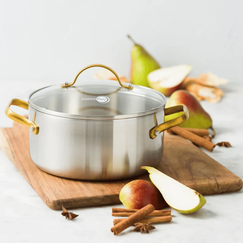 Ensemble de casseroles GreenPan Padova Reserve 3 pièces - Triply - Casserole Ø 20, 24 cm & Casserole Ø 18 cm
