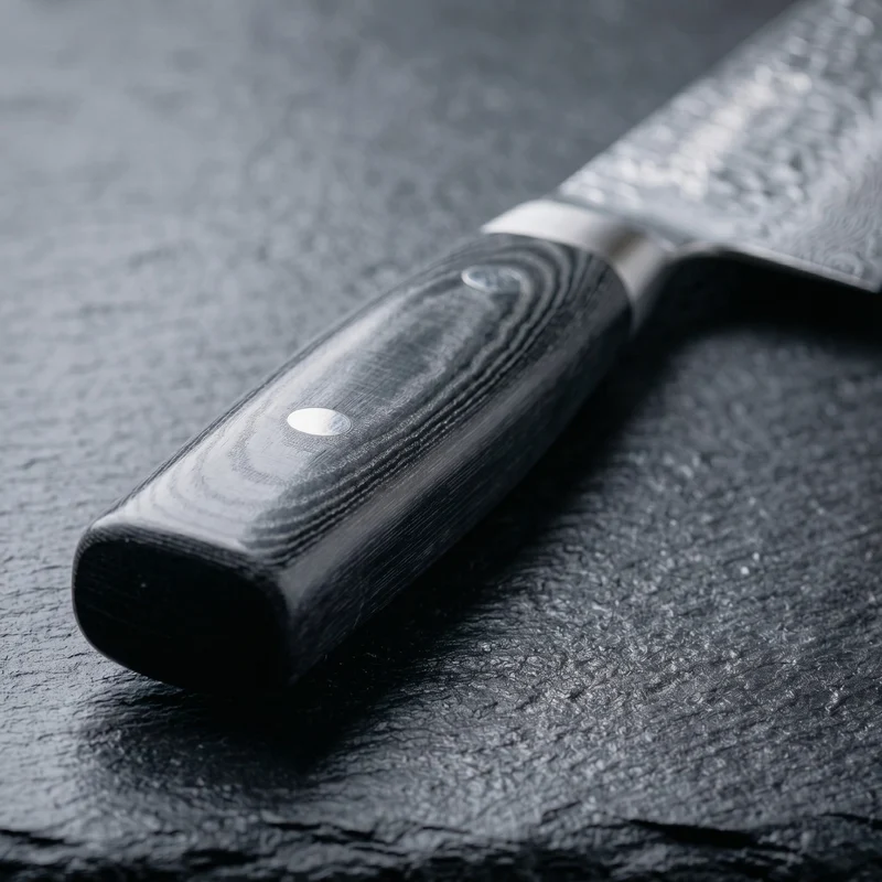 Couteau d'office Yaxell Zen 12 cm - Acier damassé inoxydable 37 plis - Manche en Micarta.