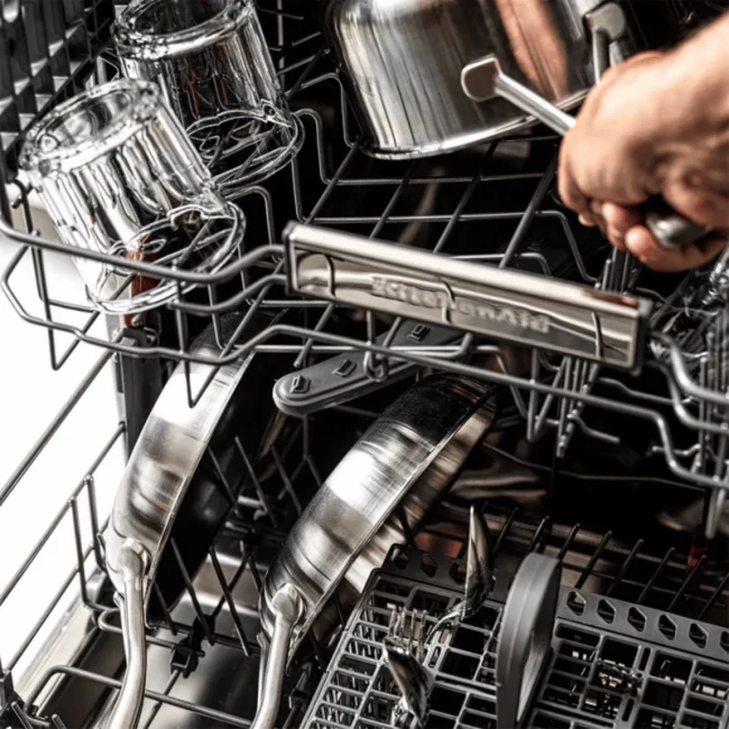 Ensemble de poêles KitchenAid - Acier inoxydable Multi-Ply - ø 24 et 28 cm - sans revêtement antiadhésif
