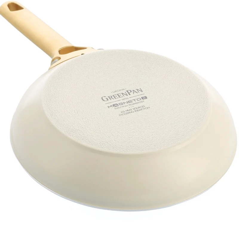 Ensemble de Casseroles GreenPan Padova Reserve Crème Blanche 6 pièces - Revêtement Antiadhésif en Céramique - Casserole ø 24 cm, Casserole à Lait ø 18, 20 cm, Poêle ø 20, 28 cm & Poêle Sauté ø 24 cm