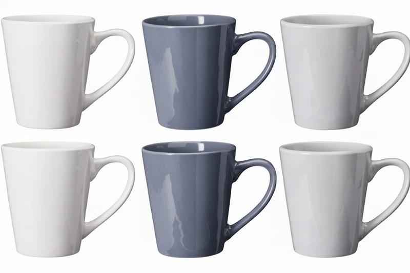 Ensemble de mugs Cookinglife - Mugs en porcelaine - Siaki - 350 ml - 6 pieces