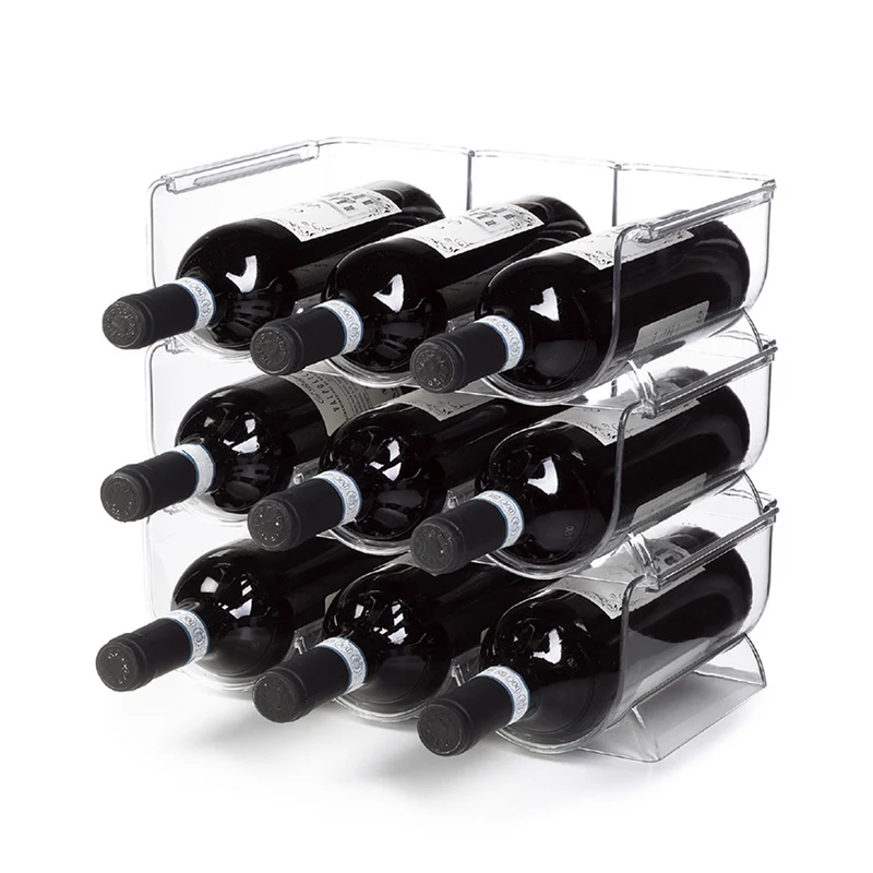 Porte-bouteilles Ghidini pour 3 bouteilles - Plastique - Empilable - Extensible