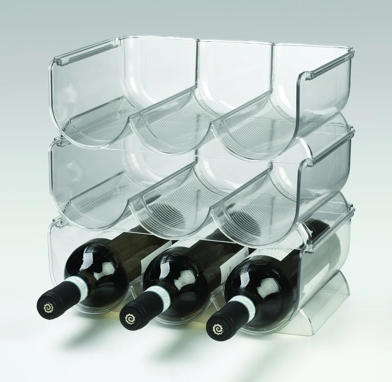 Porte-bouteilles Ghidini pour 3 bouteilles - Plastique - Empilable - Extensible