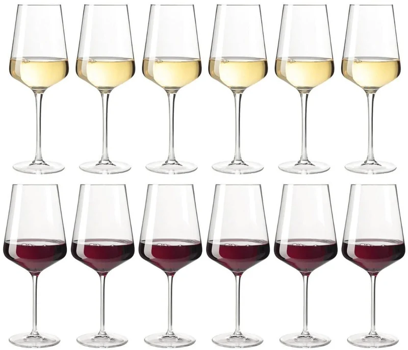 Ensemble de verres à vin Leonardo (verres à vin rouge + verres à vin blanc) Puccini 12 pièces