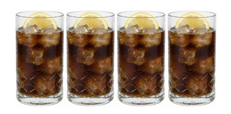 Ensemble de verres a long drink Cookinglife - Bar Essentials - 360 ml - 4 pièces