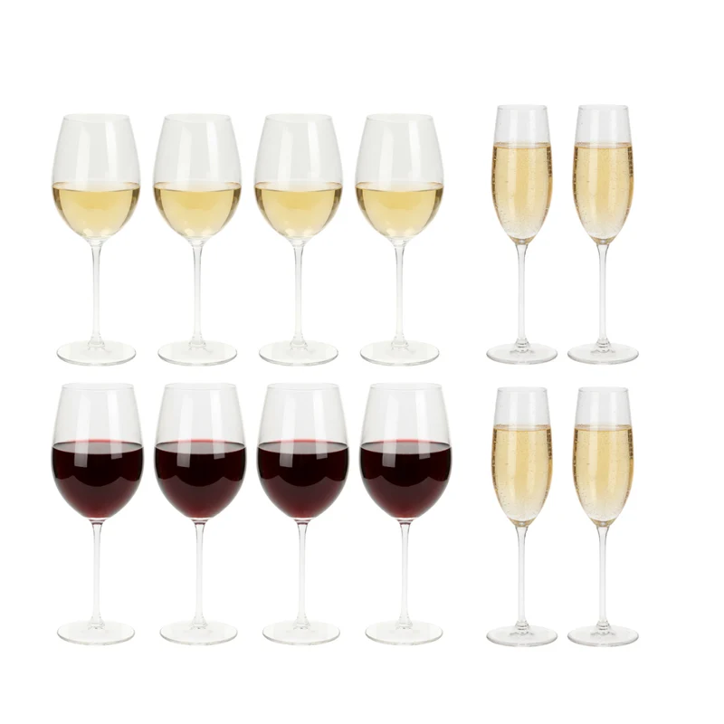 Set de verres à vin Cookinglife - Verres à champagne - 540 ml - 12 pièces