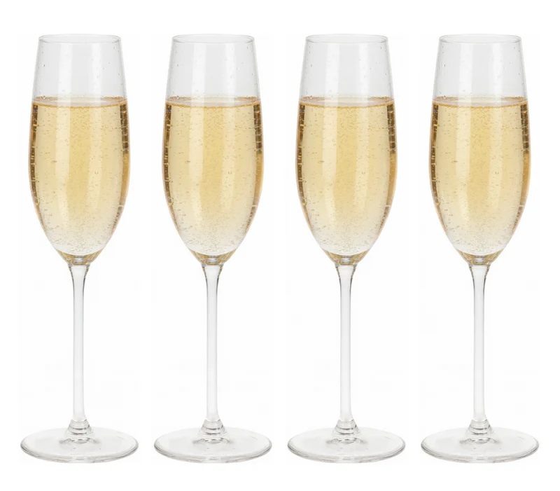 Set de verres a vin Cookinglife - Verres a champagne - Solare - 210ml - 4 pièces