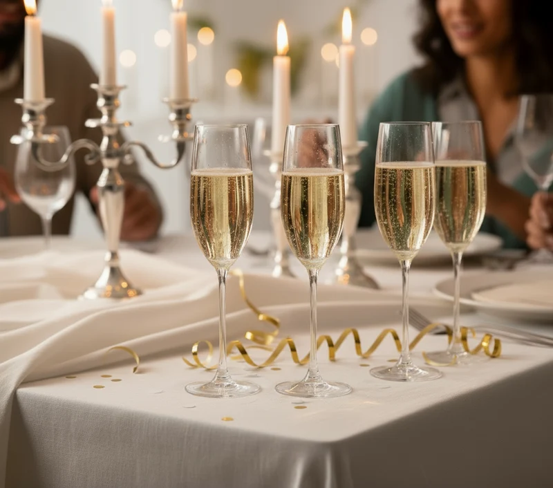 Set de verres a vin Cookinglife - Verres a champagne - Solare - 210ml - 4 pièces