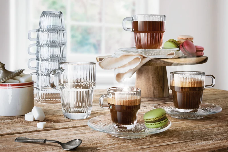 Set de tasses à thé Bormioli Rocco - Avec anse - Barshine - 250 ml - 6 pièces