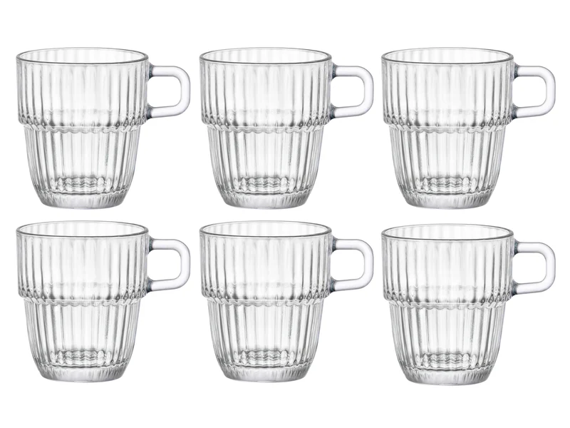 Set de tasses à café Bormioli Rocco - Avec anse - Barshine - 185ml - 6 pièces