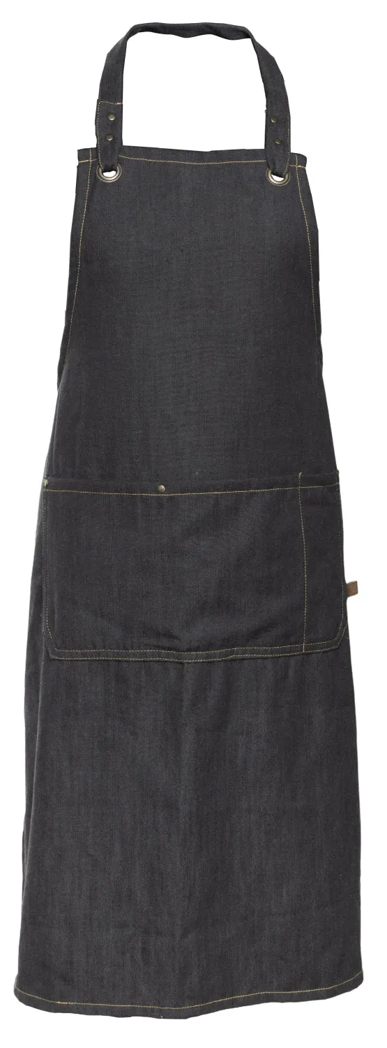 Tablier de cuisine Cosy & Trendy - En coton - D'nim - Bleu foncé - 1 pièce