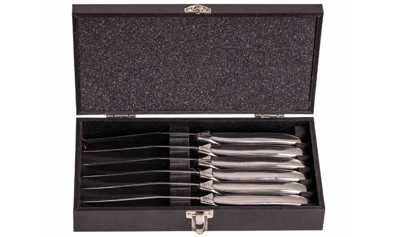 Set de couteaux à steak Blackwell - en inox - Laguiole - Lame 10 cm - 6 pièces