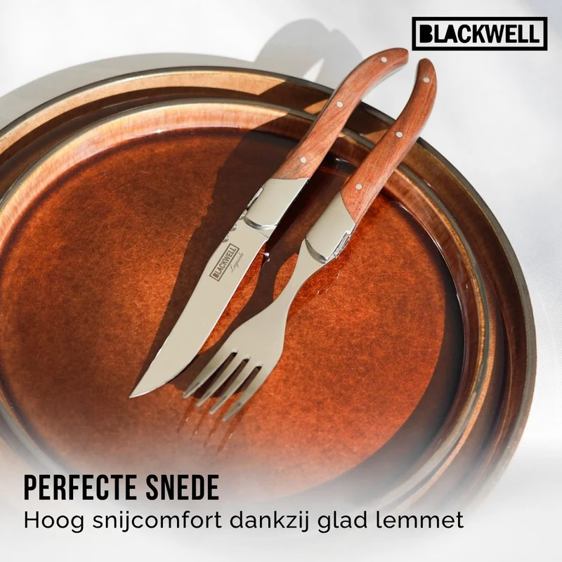 Set de couteaux à steak Blackwell - Steak - Laguiole - Lame 10 cm - 6 pièces