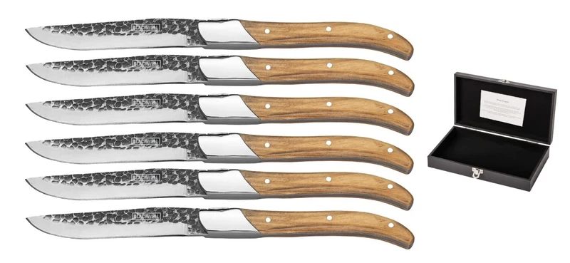 Set de couteaux à steak Blackwell - en inox - Laguiole - 23 cm - 6 pièces