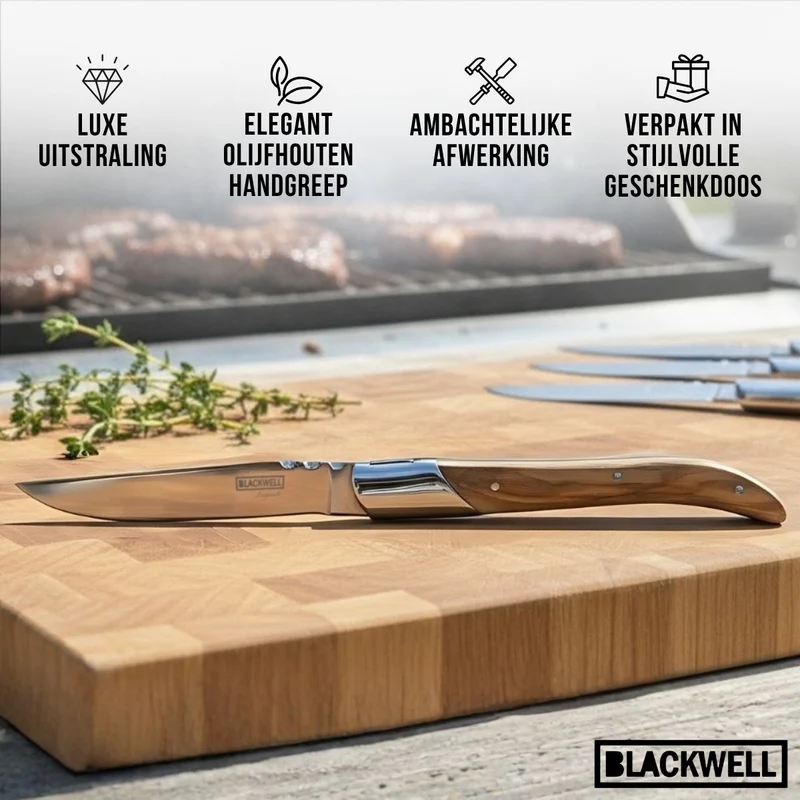 Set de couteaux Blackwell - à steak - Laguiole - 10 cm - 6 pièces