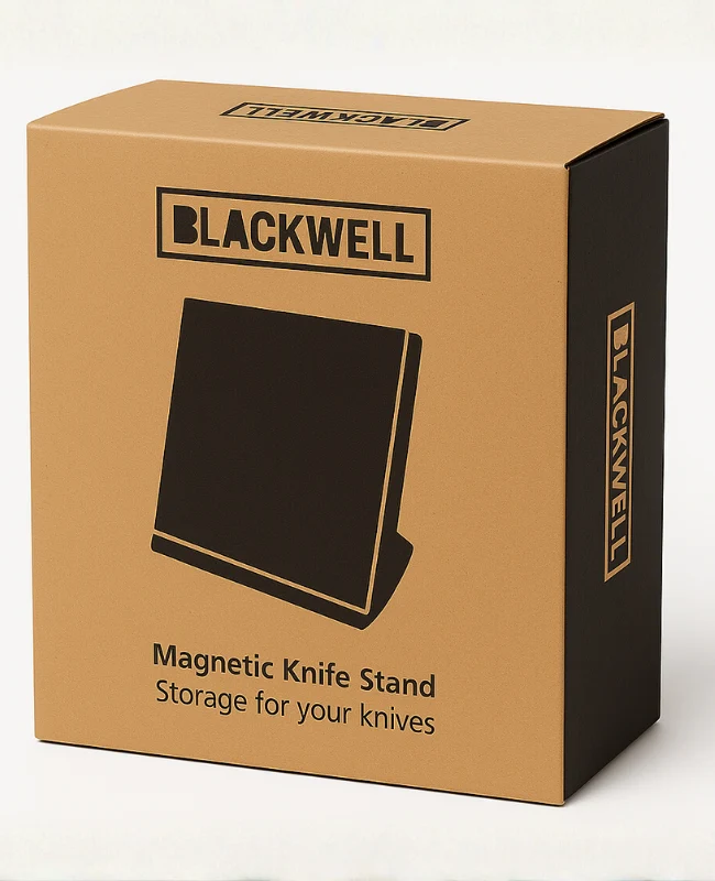 Bloc de couteaux Blackwell - magnétique - en bois - 21 x 10,5 x 23 cm