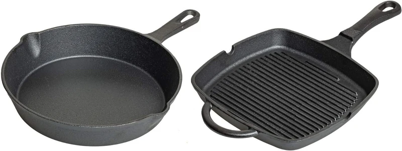 Set de poêles Blackwell - Poêles en fonte - Cast Iron - ø25/23x23cm - 2 pièces