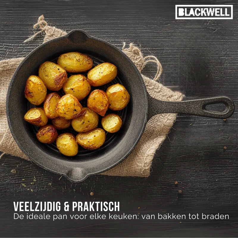 Set de casseroles Blackwell - Cocotte en fonte - Cook & Grill - 25 cm - 4 pièces