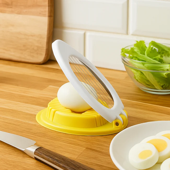 Coupe-œufs Cookinglife - Tranche-œufs - En plastique - Jaune
