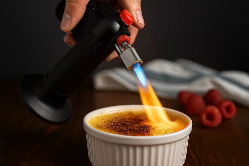 Brûleur à crème brûlée Cookinglife - Chalumeau de cuisine - Série Chef - 14 cm