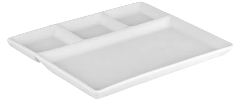 Ensemble d'assiettes a fondue Cookinglife - Assiettes BBQ - 26x20 cm - 4 pièces