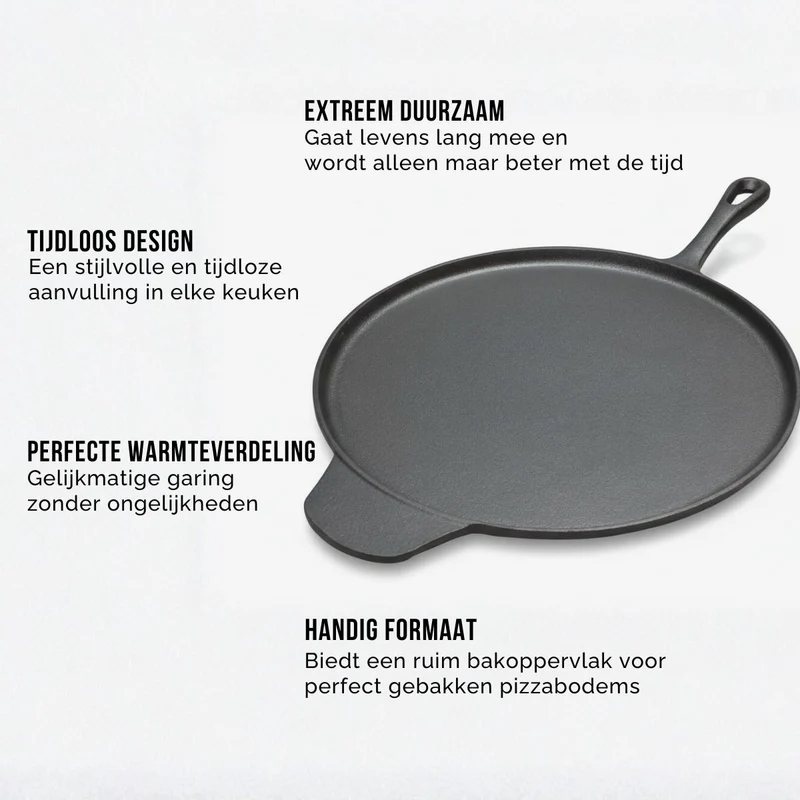 Poêle à pizza Blackwell - en fonte - Cast Iron - Ø 30 cm - 2700 g