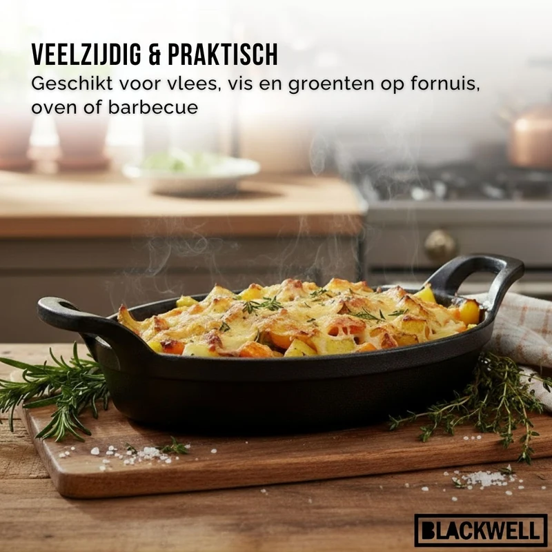 Plat à four Blackwell - Ovale - Collection Cast Iron - 21 x 15 x 4 cm