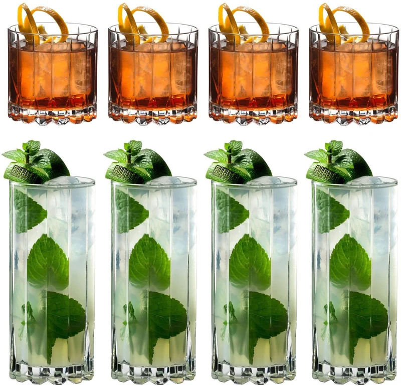 Ensemble de verres a cocktail Riedel - Cocktail et whisky - 8 pièces