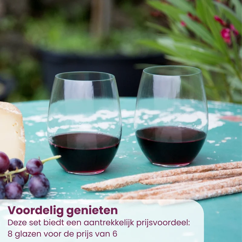 Ensemble de verres a vin Riedel - Verres a vin rouge/blanc - 620 ml - 8 pieces