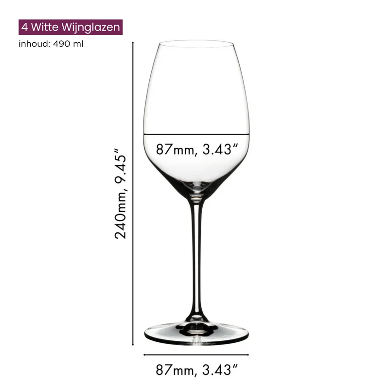 Ensemble de verres a vin Riedel - Riesling - Extreme - 490 ml - 4 pièces