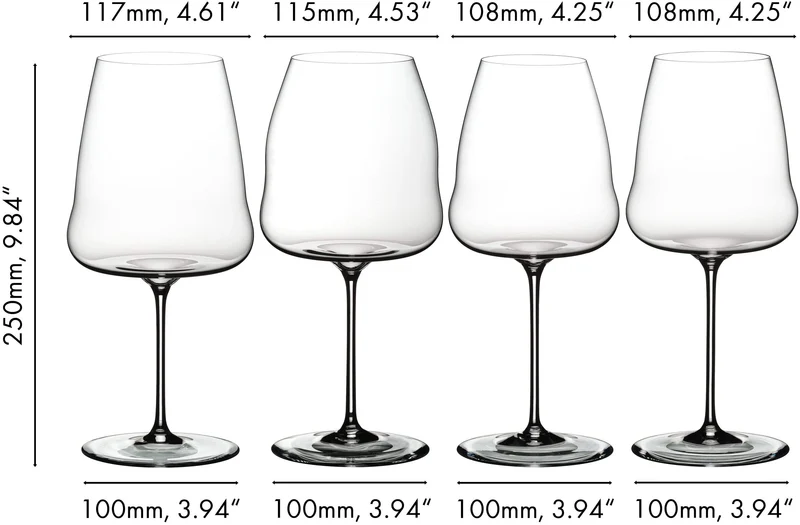 Set de verres à vin Riedel - Cabernet/Sauvignon Blanc - Winewings - 4 pièces
